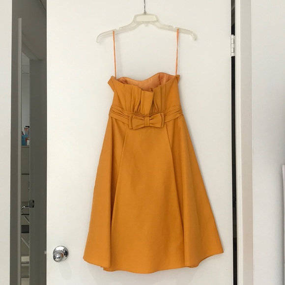 PRISCILLA of Boston pleated strapless dress - Picture 2 of 5